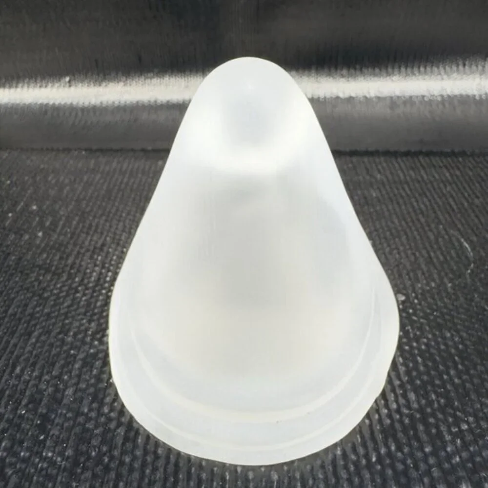 Vintage 1980s Resin Acrylic Clear Satin Frosted Madonna Virgin Mary Figurine VTG